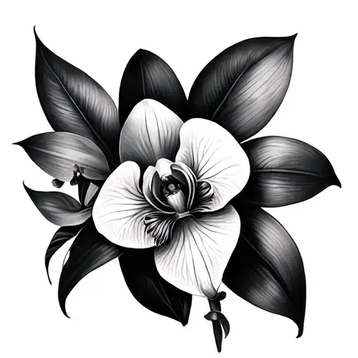 yanet con orquideas tattoo design idea