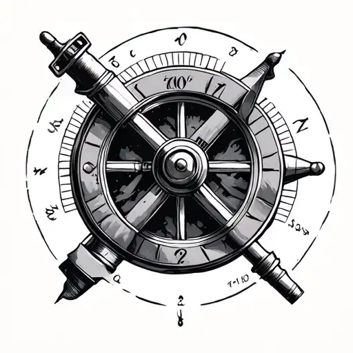 sextant tattoo design idea