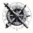 sextant tattoo design idea