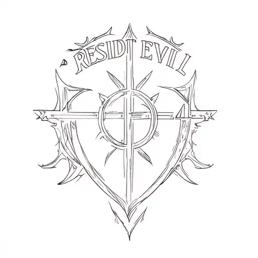 resident evil 4 logo tattoo design idea