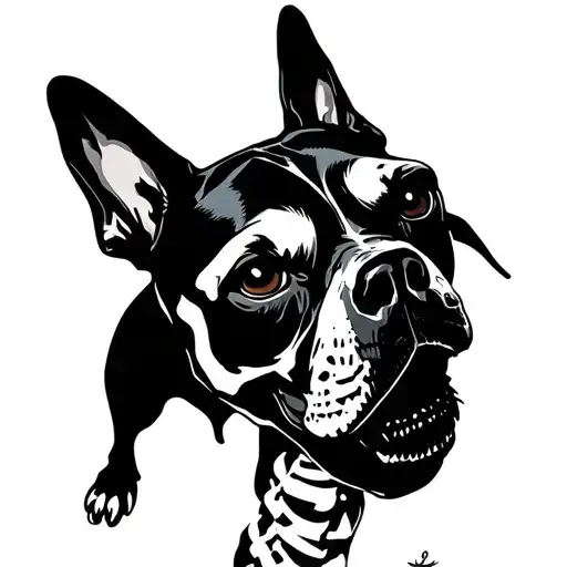 Skeleton Dog tattoo design idea