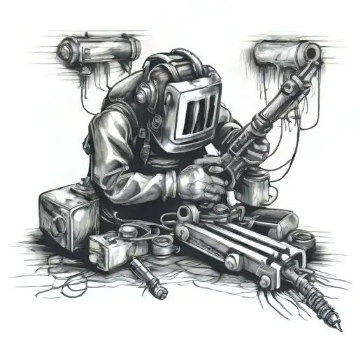 welding tattoo design idea