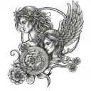 Gemini virgo zodiac sign tattoo design idea
