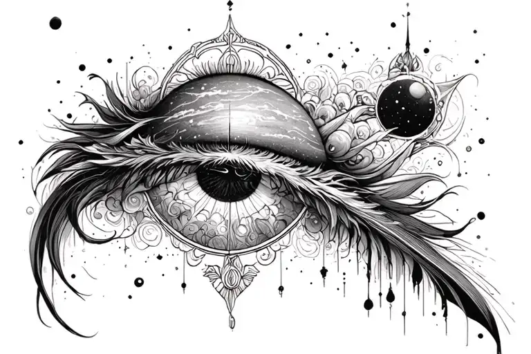 Meaningful universe tattoo design idea