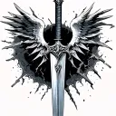 claymore sword broken tattoo design idea