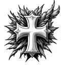 cross of lorraine tattoo design idea