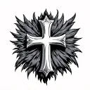 cross of lorraine tattoo design idea