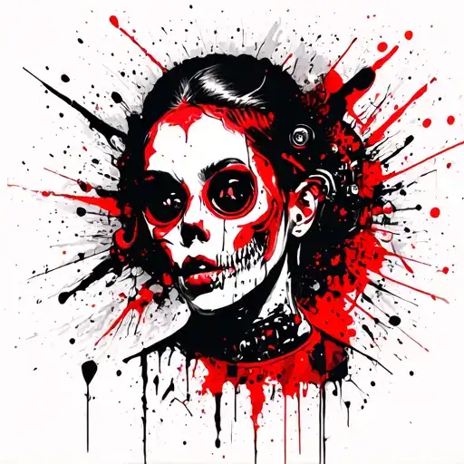 tits,oldschool,morbide,v8,mechanic tattoo design idea