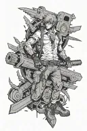 Power from Chainsaw man tattoo design idea