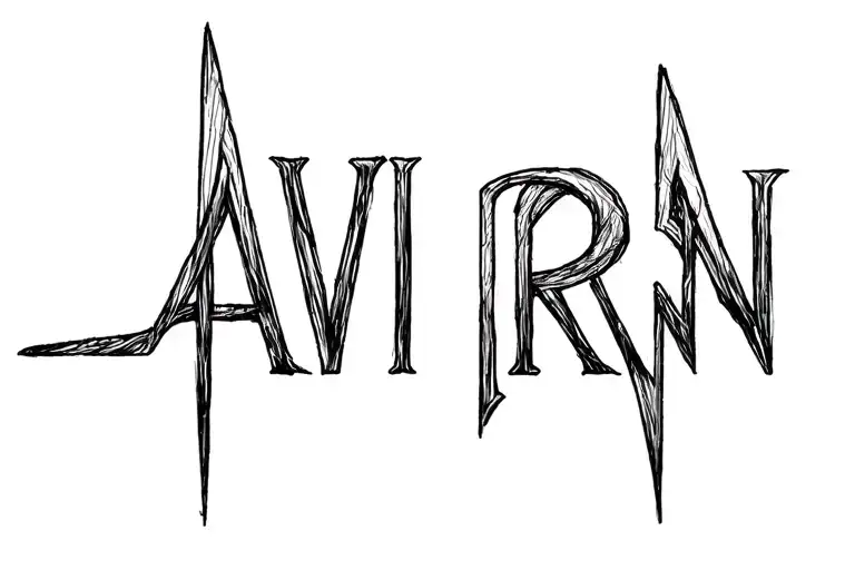 "AVI RN " Heart beats tattoo design idea