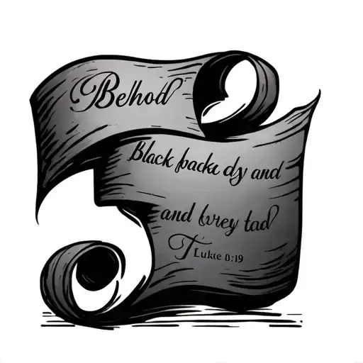 scroll, luke 10:19 bible verse: "Behold tattoo design idea