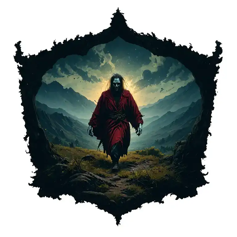 Even though I walk through the darkest valley, I will fear no evil tattoo design idea