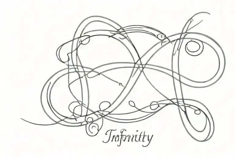Infinity Symbol with names tattoo design idea