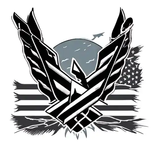 Air Force tattoo design idea