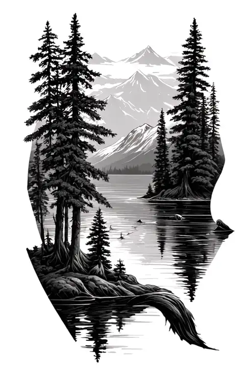 alaska nature tatoo idea tattoo design idea