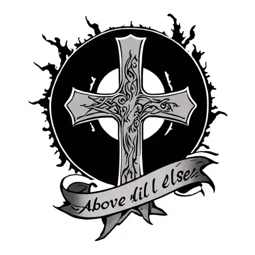 western cross tattoo proverbs 4:23 Above all else tattoo design idea