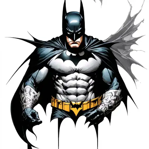 batman you either die a hero or you live long enough to see yourself become a villan tattoo design idea