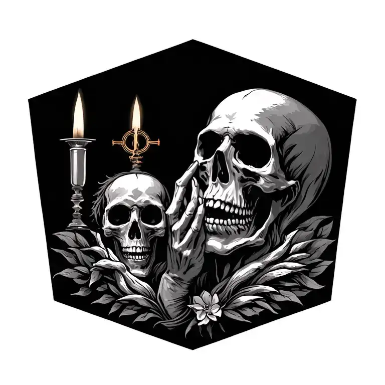 Holy death tattoo design idea