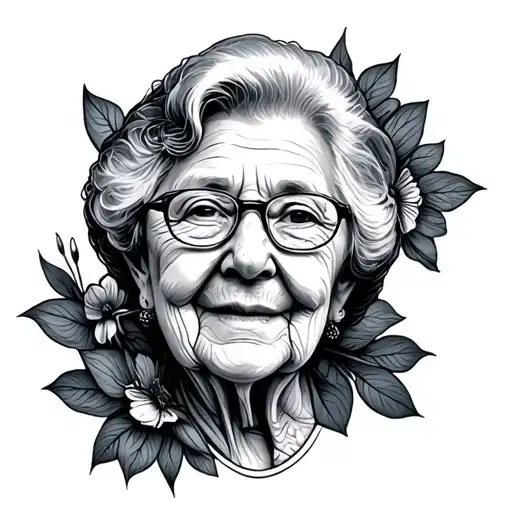 memory of grandma tattoo design idea