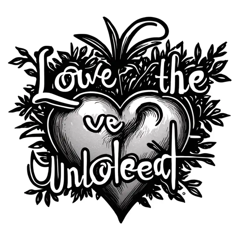 "Love the Unloved" "Love the Unloved" Heartbeat line tattoo design tattoo design idea