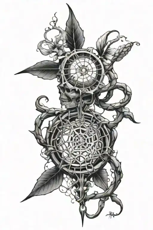 bio tech tattoo design idea