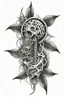 bio tech tattoo design idea