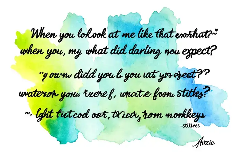 stitches "when you look at me like that, my darling, what did you expect?" from arctic monkeys tattoo design idea