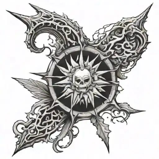 (Biblical verse - Nehemiah 3:7) On my chest with a thorn crown, and animal teeth.  tattoo design idea