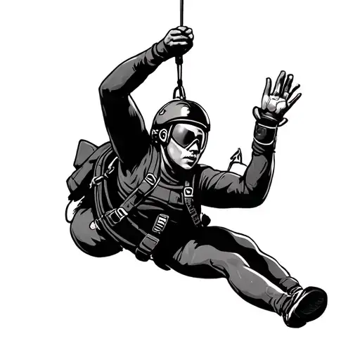 Skydiving tattoo design idea