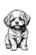 bichon dog tattoo design idea