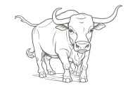 bull. three kids. 1 kid with Down syndrome. tattoo design idea
