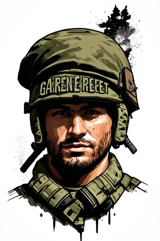 special forces green beret tattoo design idea