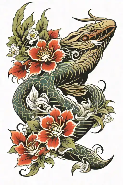 tranquil tattoo design idea