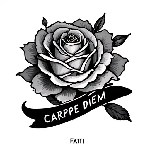 Love fati, carpe diem tattoo design idea
