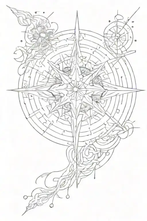 wind rose universe galaxy and universe and tattoo design idea
