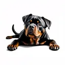 Rottweiler Dog tattoo design idea