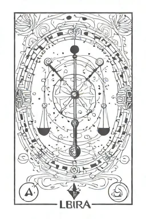 zodiac sign libra + life path + inscription balance tattoo design idea