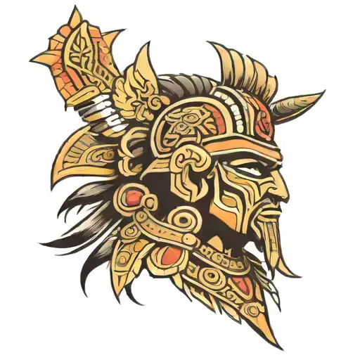aztec warrior tattoo design idea