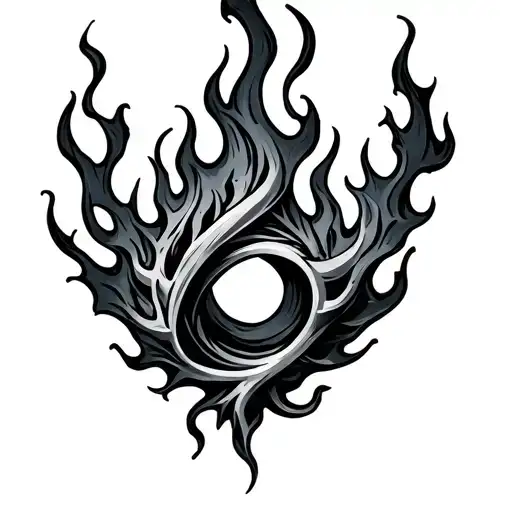 elden ring frenzied flame tattoo design idea