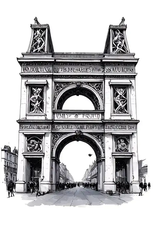 Paris France tattoo design idea