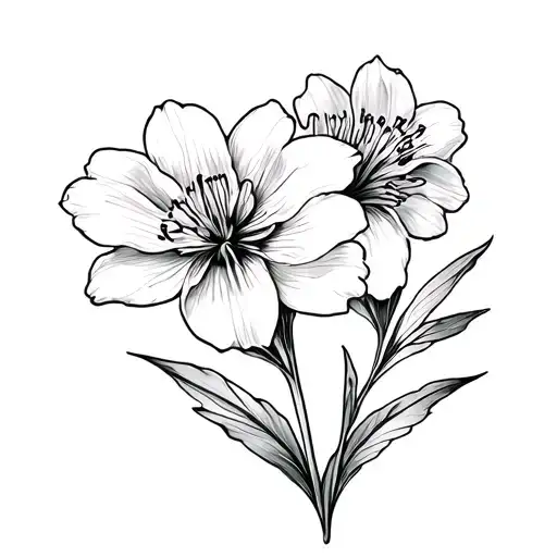 Jonquil flower blooming tattoo design idea