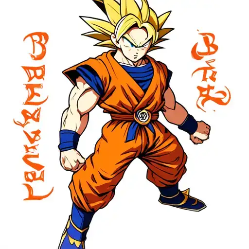 "Brave soul " dragonball z super easy tattoo design idea