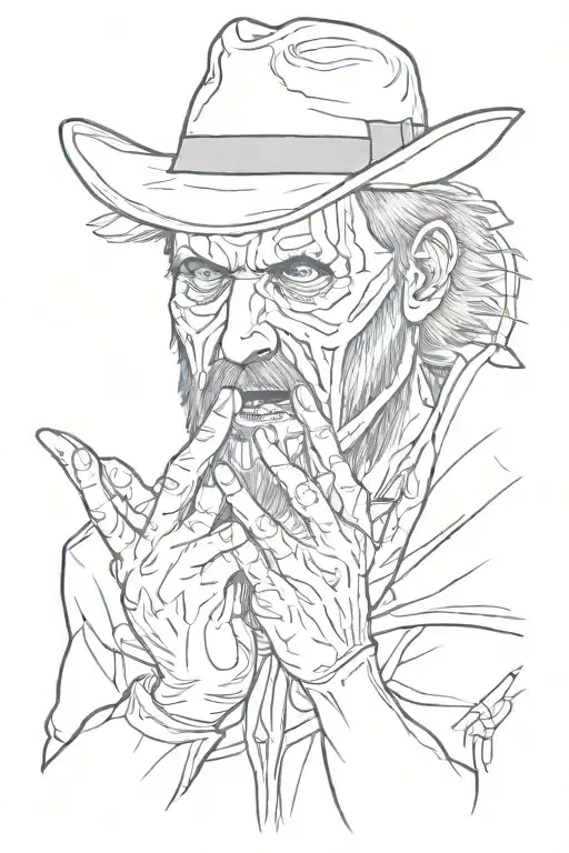 Ghostface covering his ears for "hear no evil," Michael Myers covering his eyes for "see no evil," and Freddy Krueger co tattoo design idea