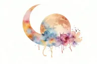 medium moon tattoo design idea