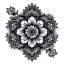 lace patterns tattoo design idea