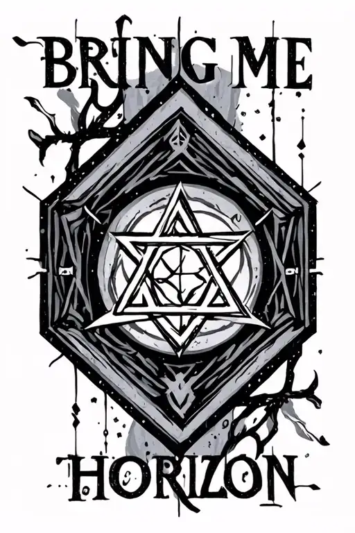 bring me the horizon hexagram tattoo design idea