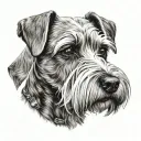 mini schnauzer white tattoo design idea