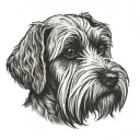 mini schnauzer white tattoo design idea