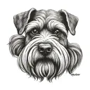 mini schnauzer white tattoo design idea