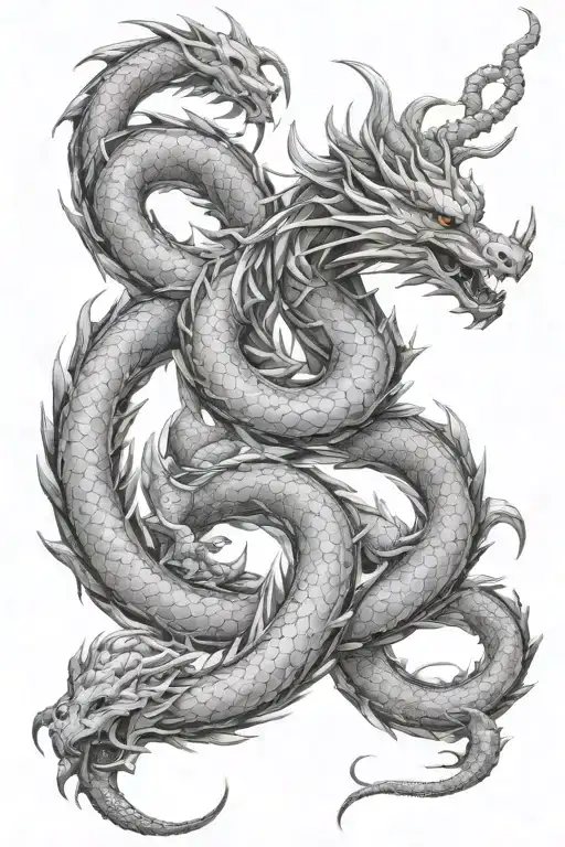 mythical dragon emerging tattoo design idea